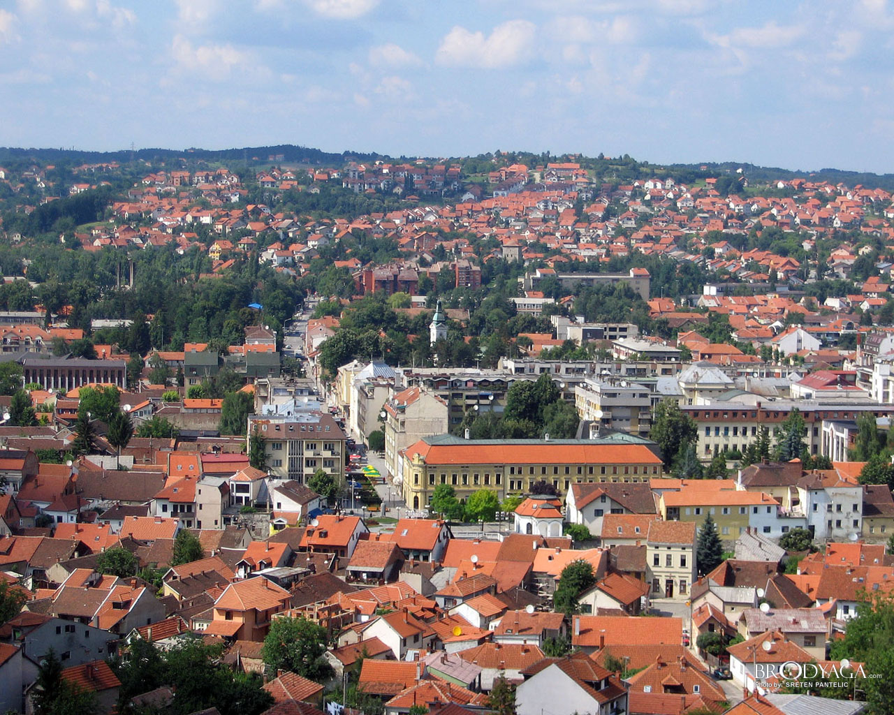 A view to  the Serbina town Valjevo